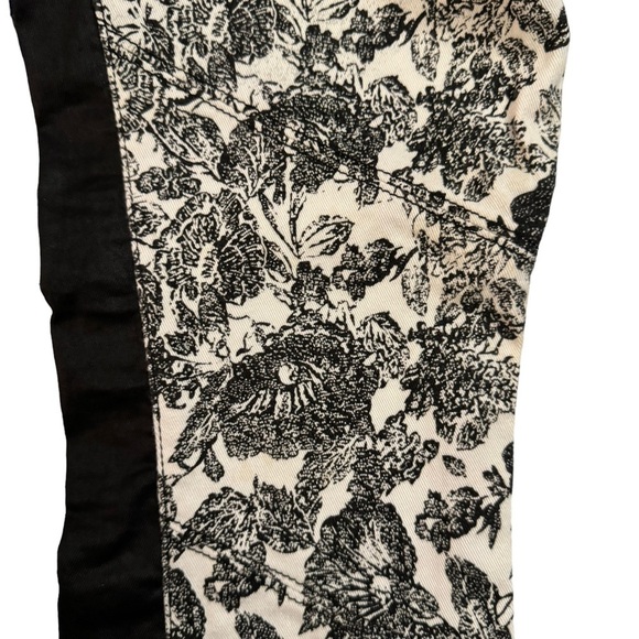 7 For All Mankind  Floral Print Side Stripes Black White Printed Jeans Denim 29 - Picture 13 of 16